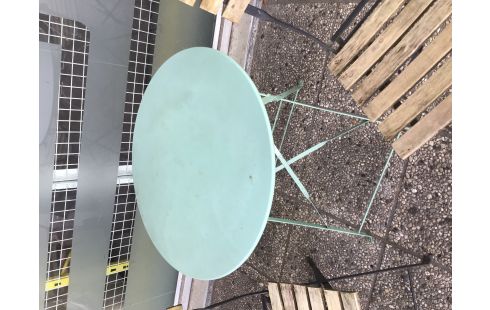 TABLE DE JARDIN RONDE VERTE