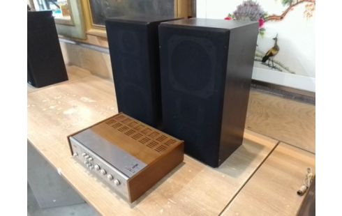 AMPLIFICATEUR PHILIPS 2X15W 1967 + PAIRE D'ENCEINTES