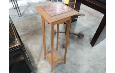 PORTE PLANTE BOIS DESSUS MARBRE