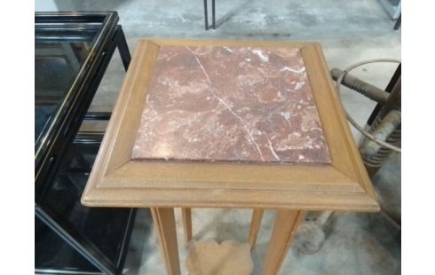 PORTE PLANTE BOIS DESSUS MARBRE