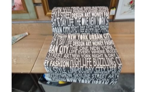 CHAUFFEUSE TISSU NOIR BLANC NEW YORK