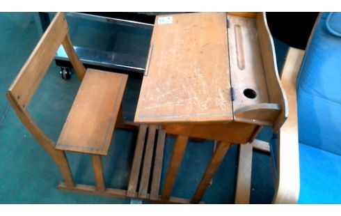 BUREAU D'ECOLIER VINTAGE A ABATTANTS