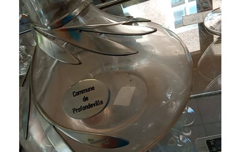 CARAFE VERRE ET ETAIN