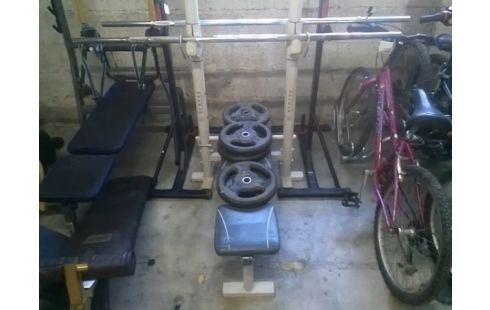 BANC DE MUSCULATION DOMYOS + POIDS
