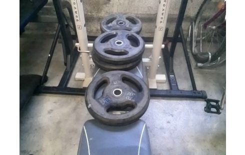 BANC DE MUSCULATION DOMYOS + POIDS