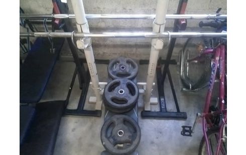 BANC DE MUSCULATION DOMYOS + POIDS