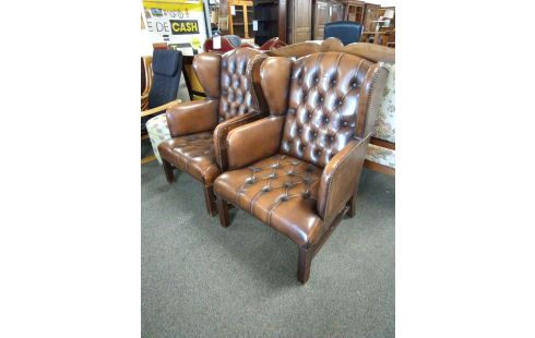 FAUTEUIL CUIR STYLE ANGLAIS