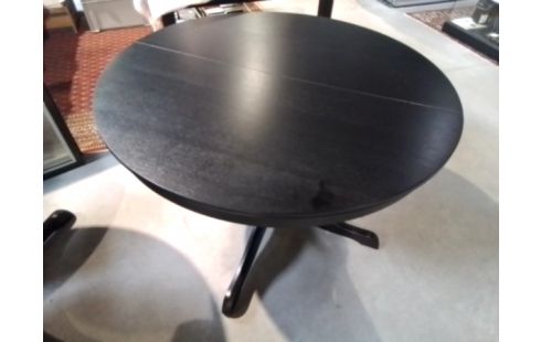 TABLE RONDE en bois noir