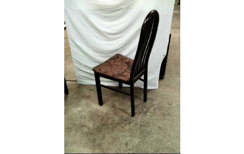 STUHL SITZPOLST. STOFF FLORAL HOLZ SCHWARZ