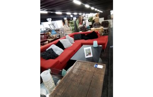 SALON D'ANGLE SALON TISSU ROUGE