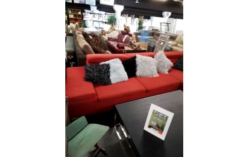 SALON D'ANGLE SALON TISSU ROUGE