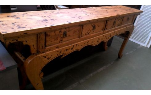 TABLE CONSOLE ORIENTAL 4 TIROIRS