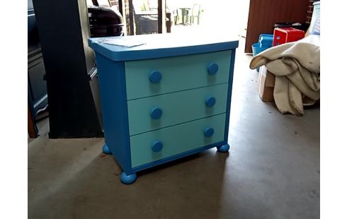 COMMODE 3tiroirs bleus