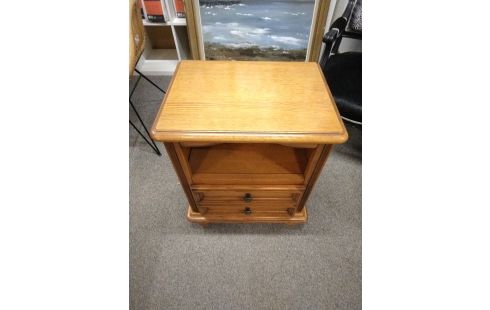 CHEVET PLACAGE CHENE 2 TIROIRS