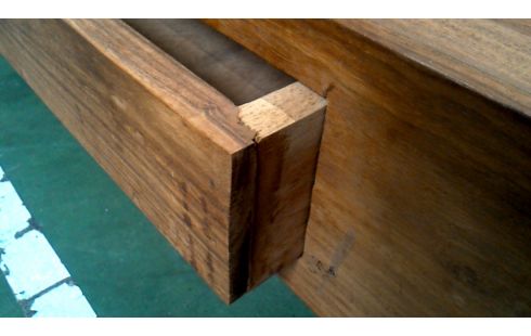 WOHNZIMMERTISCH 1 TEAKHOLZ 1 SCHUBLADE