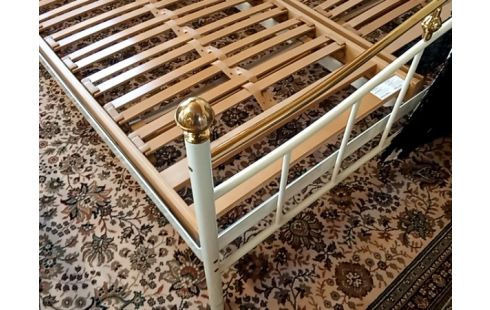 LIT metal blanc+2sommiers lattoflex 160cm/200