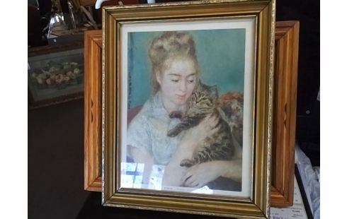 CADRE DORE SOUS VERRE