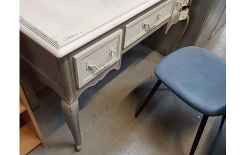 CONSOLE/BUREAU PATINE GRIS 3 TIROIRS