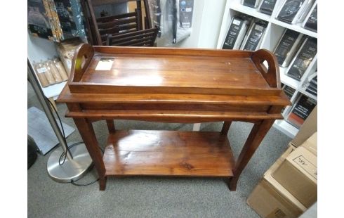 DESSERTE PLATEAU BOIS EXOTIQUE