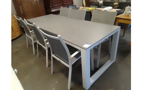 TABLE DE JARDIN BRISTOL + 6 CHAISES