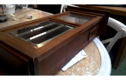 UHR WAND- ART DECO. FACETTIERT EIS