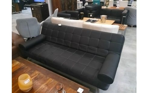BANQUETTE CLIC CLAC SIMILI CUIR NOIR
