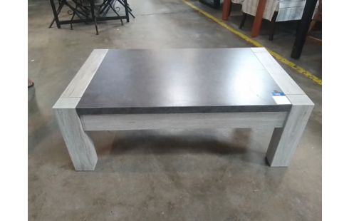 TABLE BASSE TYPE C MODERNE IMITATION BÉTON