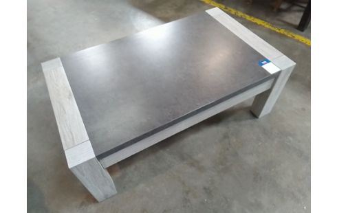 TABLE BASSE TYPE C MODERNE IMITATION BÉTON