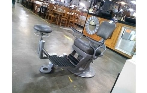 FAUTEUIL DE DENTISTE GRIS CHROME VINTAGE