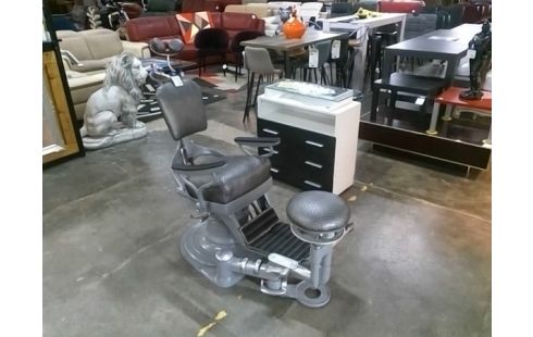 FAUTEUIL DE DENTISTE GRIS CHROME VINTAGE