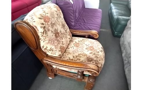 FAUTEUIL BOIS FLEURI
