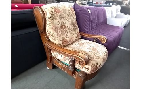 FAUTEUIL BOIS FLEURI
