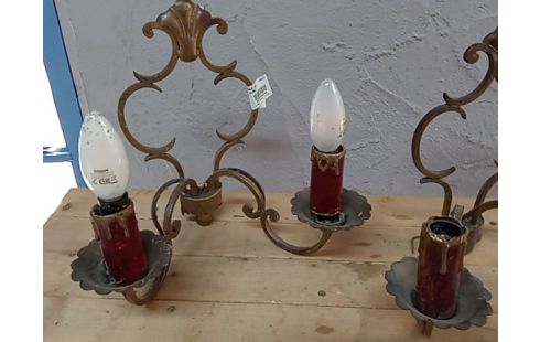 APPLIQUE MURALE EN MÉTAL LA PAIRE