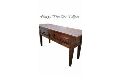 KONSOLENTISCH TEAKHOLZ 2 SCHUBLADEN