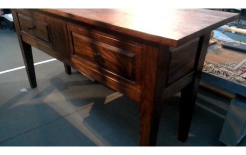 KONSOLENTISCH TEAKHOLZ 2 SCHUBLADEN