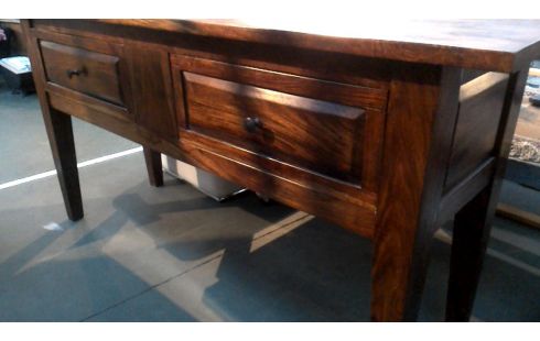 KONSOLENTISCH TEAKHOLZ 2 SCHUBLADEN