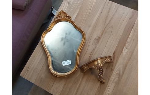 MIROIR LOUIS XV DORE ET CONSOLE