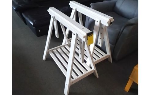 PAIRE DE TRETAUX BLANC