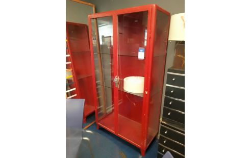 VITRINE PHARMACIE ROUGE 2 PORTES