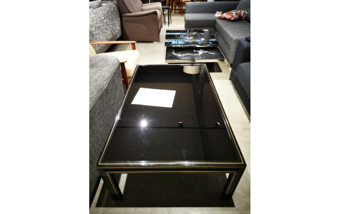 TABLE BASSE vintage Pierre Vandel noir rectangulaire