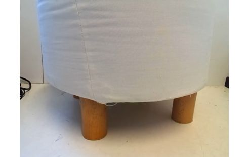 TABOURET TISSU BLANC