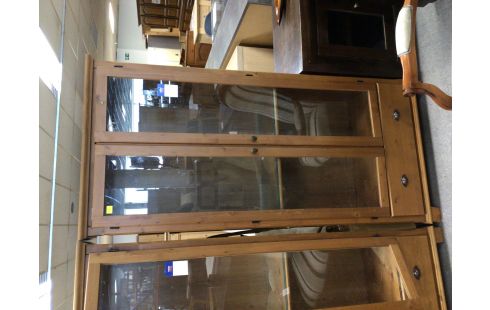 VITRINE PIN 2 PORTES 1 TIROIR