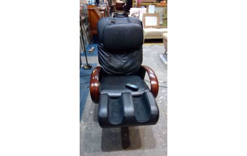 FAUTEUIL RELAX MASSANT ELECTRIQUE CUIR NOIR