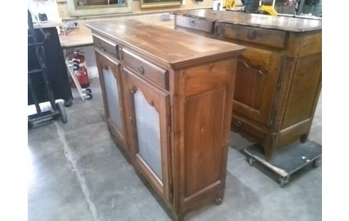 BAHUT BAS ANCIEN VITRE