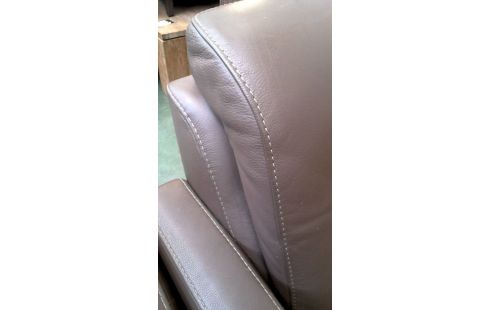 WOHNZIMMER BRAUN LEDER