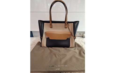 SAC A MAIN CUIR LANCEL PARIS + SAC