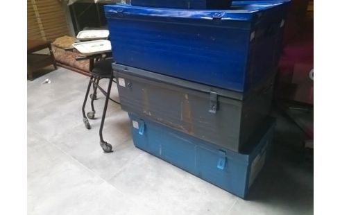 CANTINE METAL BLEU GRAND MODELE