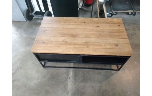 TABLE BASSE TYPE INDUS PLATEAU BOIS