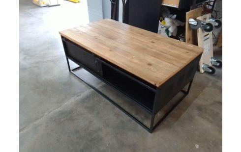 TABLE BASSE TYPE INDUS PLATEAU BOIS