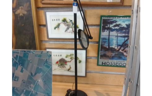 LAMPADAIRE HALOGENE METAL NOIR